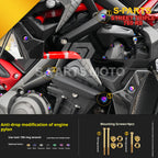 SPARTS Titanium Screw Set for Triumph Street Triple RS –CNC Titanium Upgrade Kit