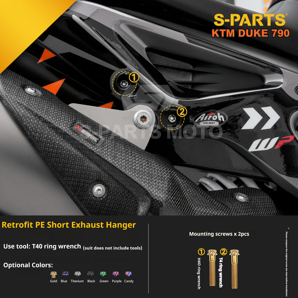 SPARTS TC4 Titanium Bolt Kit Compatible with KTM DUKE 790 – Full Motorcycle Fastener Upgrade