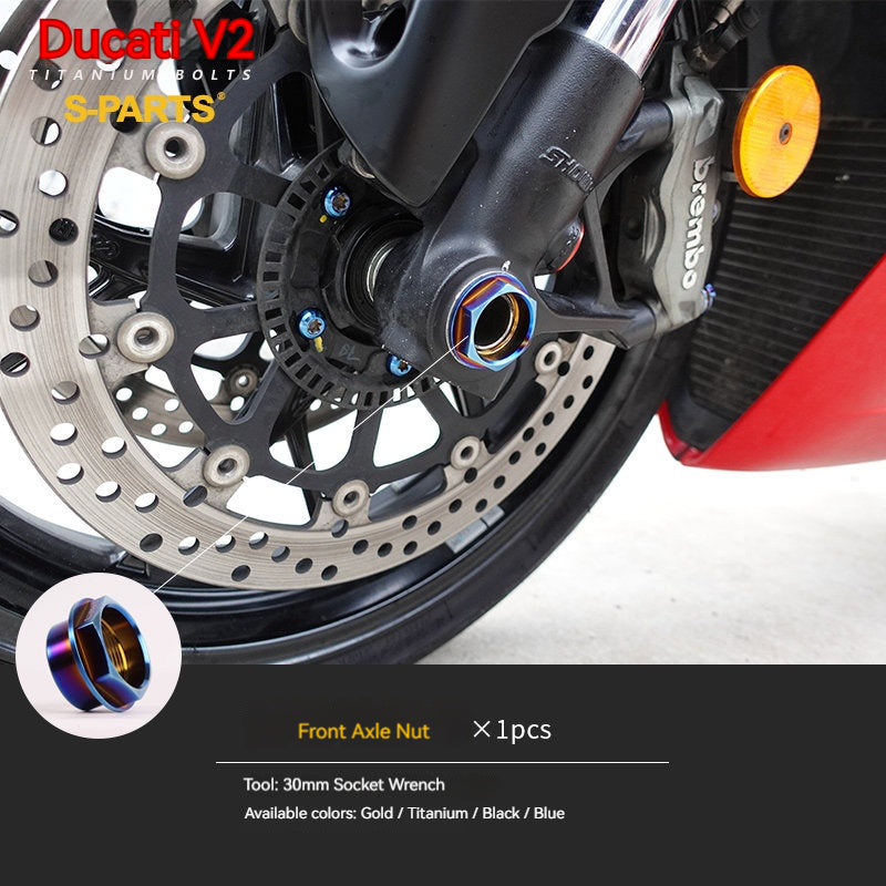 S-PARTS  Compatible with / Suitable for Ducati DUCATI V2 Full Titanium Bolt Kit