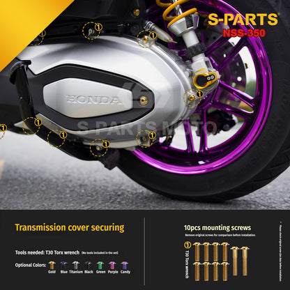 SPARTS Titanium Bolt Kit for Honda Forza NSS350 – Motorcycle Upgrade Fasteners