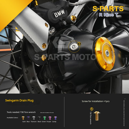 S-parts Titanium Bodywork, Frame & Styling Bolts Kit for BMW R 1250 GS Adventure