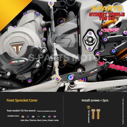 SPARTS Titanium Bolts for Triumph Street Triple 765 RS – Engine & Exhaust Upgrade Fasteners