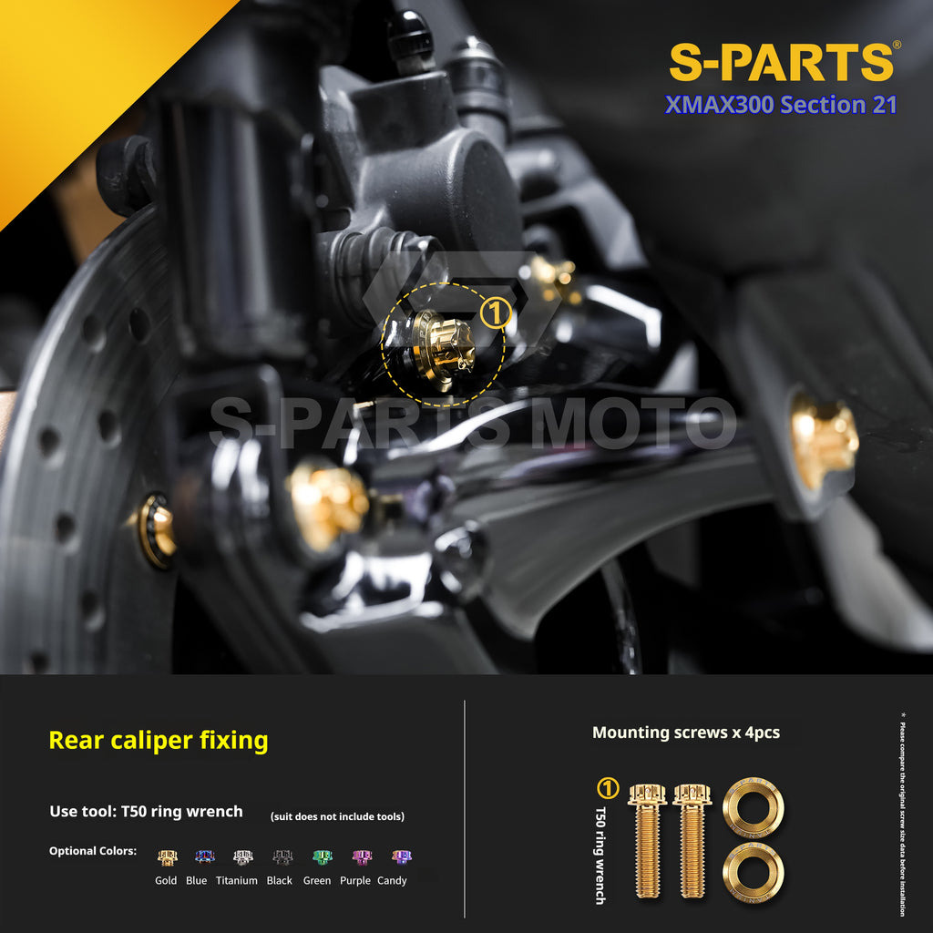 SPARTS Titanium Screw Set for Yamaha XMAX 300 2021 –  CNC Titanium Upgrade Kit