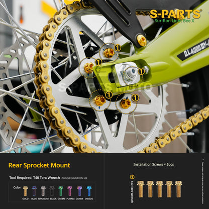 S-PARTS TC4 Titanium Full Bolt Kit for Sur-Ron Light Bee X (2025 Model)