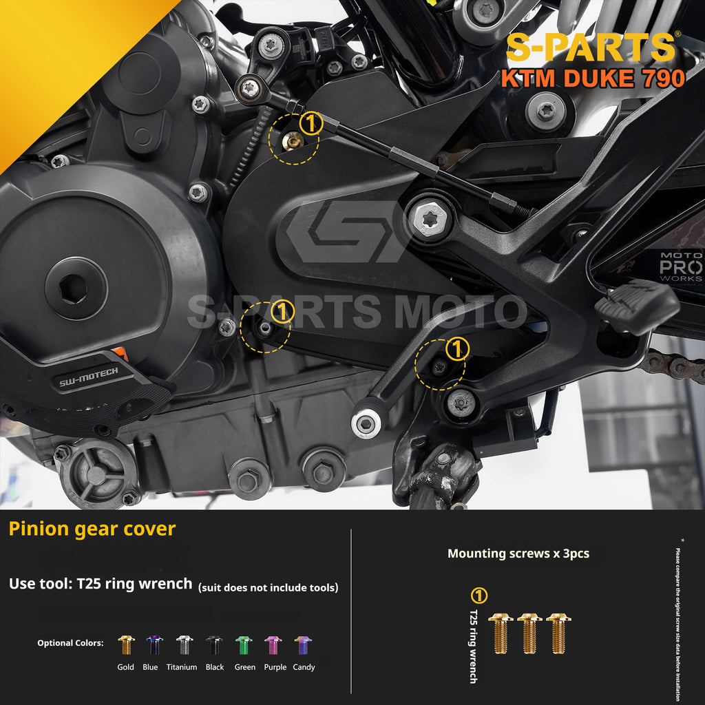 SPARTS TC4 Titanium Bolt Kit Compatible with KTM DUKE 790 – Full Motorcycle Fastener Upgrade