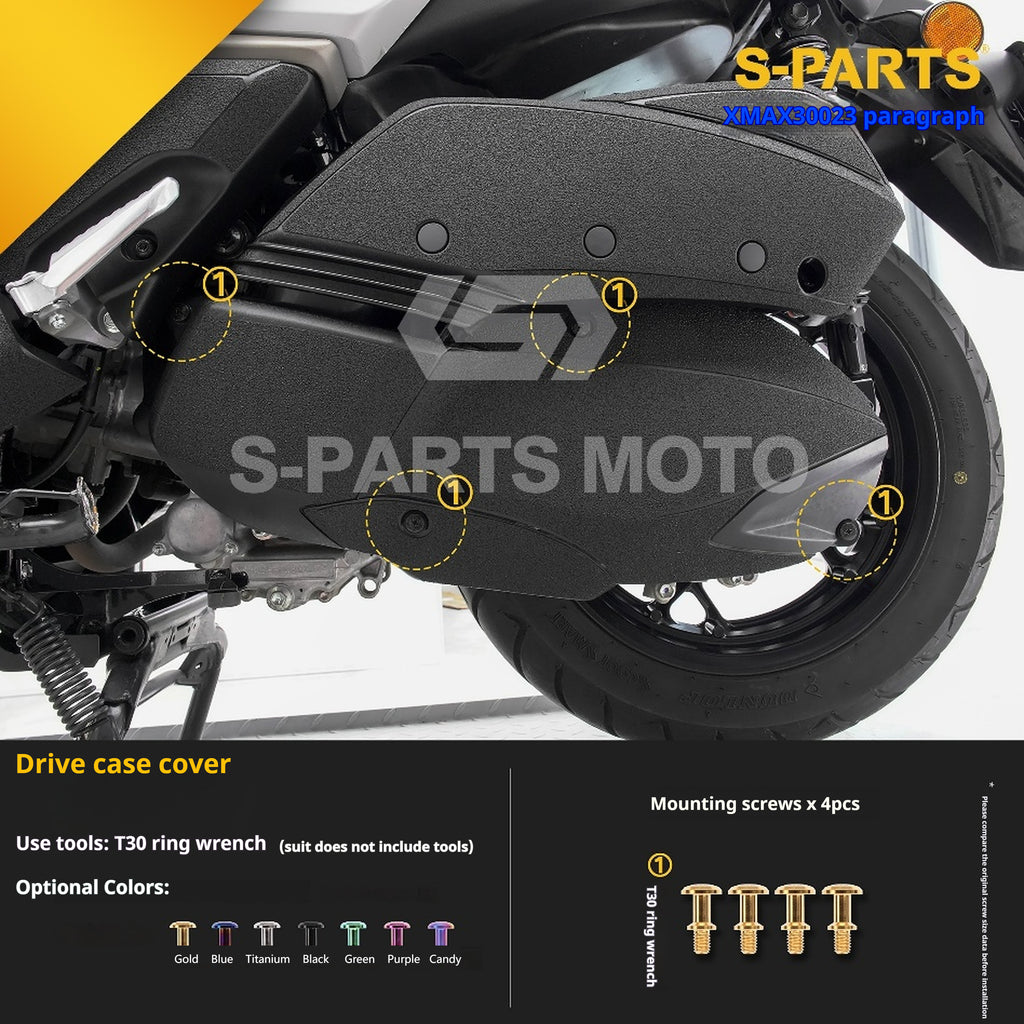 SPARTS Titanium Bolt Set for 2023 XMAX300 – Yamaha Motorcycle Custom Upgrade - 1/2