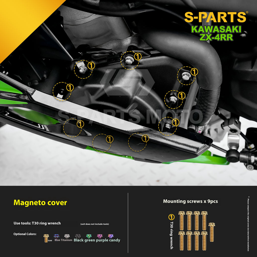 SPARTS TC4 Titanium Bolt Kit for Kawasaki ZX-4RR | Motorcycle Titanium Bolt Upgrade