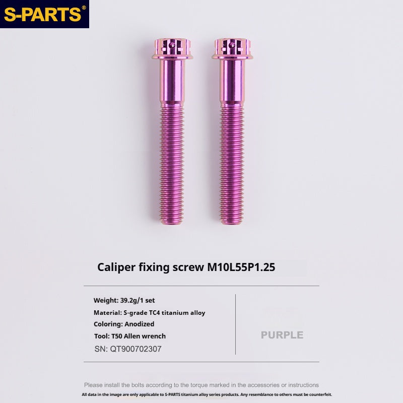SPARTS Titanium Alloy Lower Caliper Bolt Kit for BREMBO GP4 RX with 100mm Mounting Points