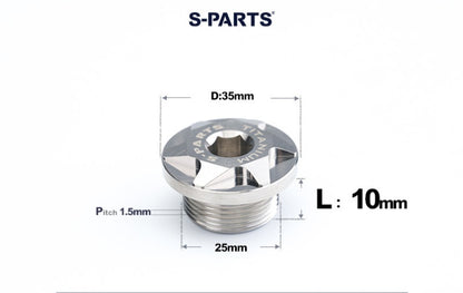 SPARTS Titanium Motorcycle Oil Filler Cap M19 M20 M24 M25 M33 Modified Engine Oil Screw Plug