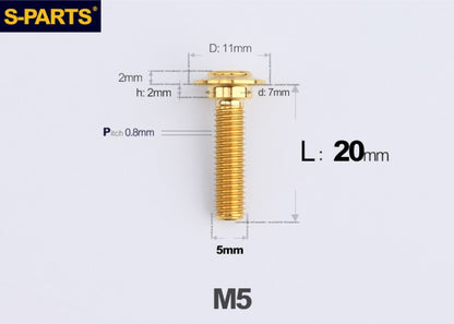 SPARTS M5 Titanium Button Head Shoulder Bolt