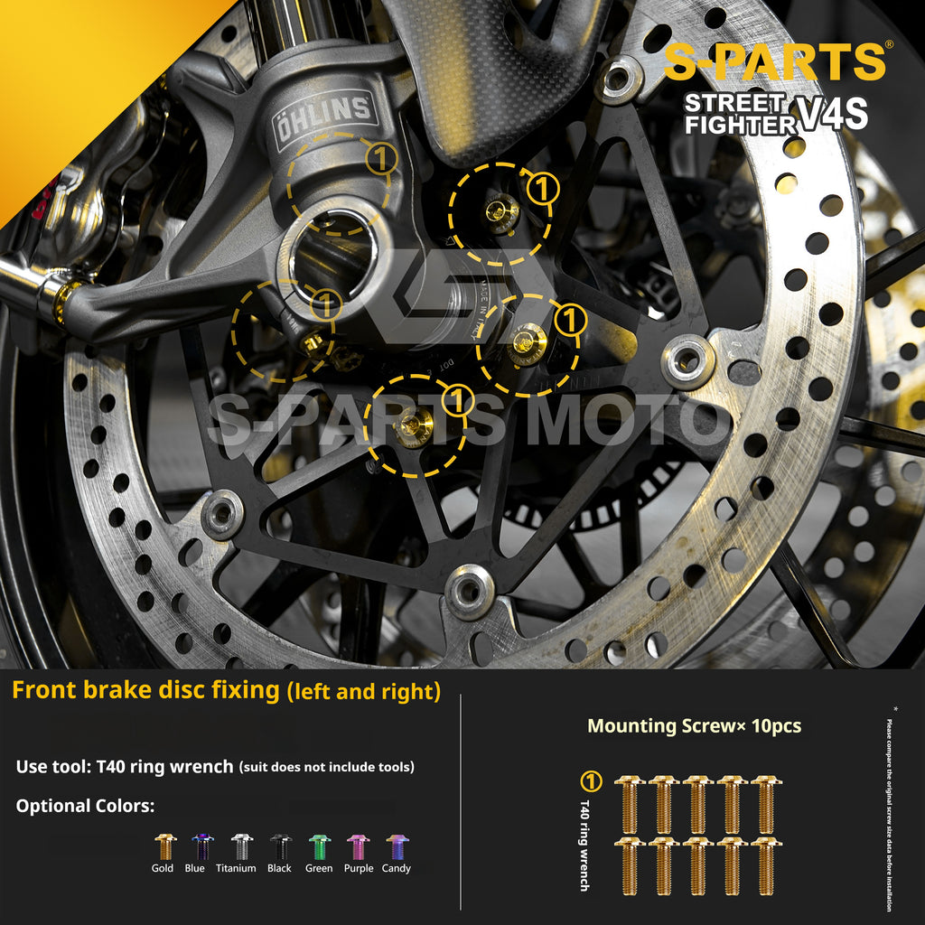 SPARTS Titanium Bolt Kit for Ducati Streetfighter V4S