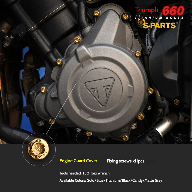 SPARTS Titanium Fastener Bolts for Triumph Trident 660 Motorcycle Modification