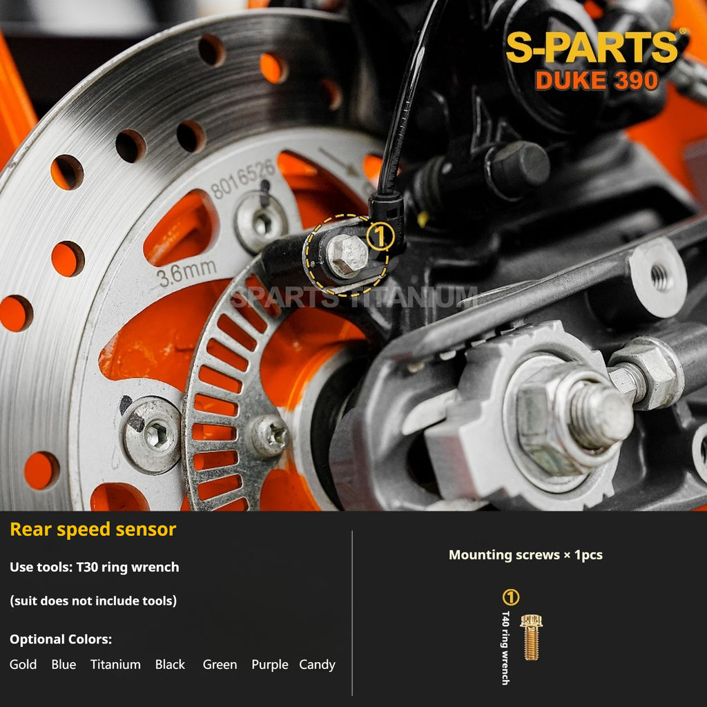 SPARTS Stan KTM DUKE 390 Dedicated · TC4 Titanium Full Motorcycle Bolt Kit