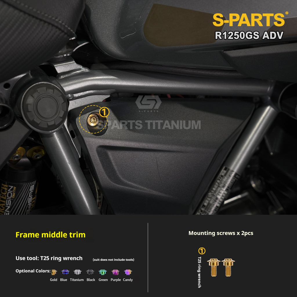 SPARTS Titanium Bolt Kit for BMW R 1250GS ADV – CNC Titanium Upgrade Kit