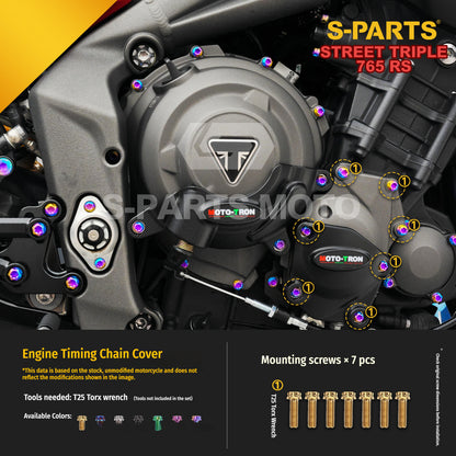 SPARTS Titanium Bolts for Triumph Street Triple 765 RS – Engine & Exhaust Upgrade Fasteners