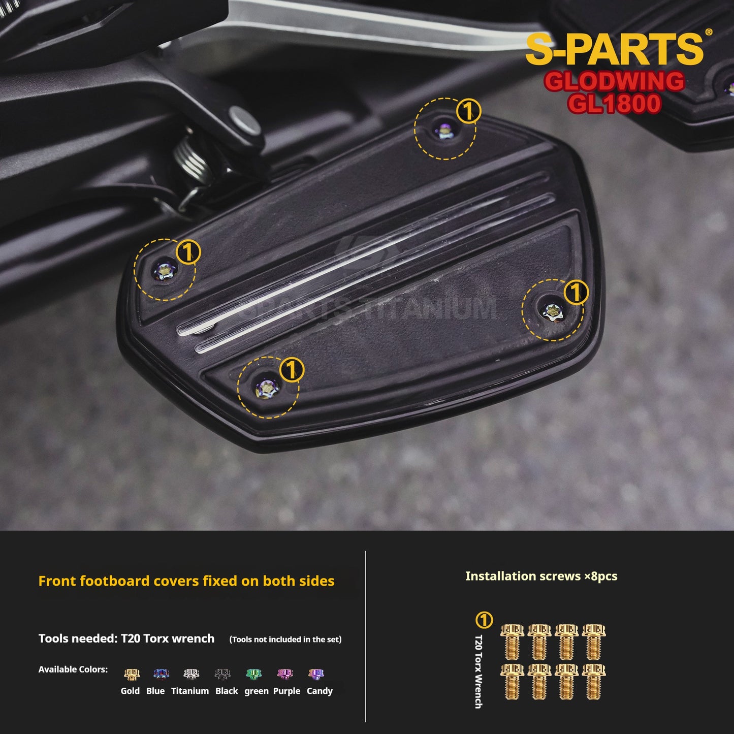 SPARTS Titanium Bolt Kit | Titanium for Honda Gold Wing GL1800 Motorcycle