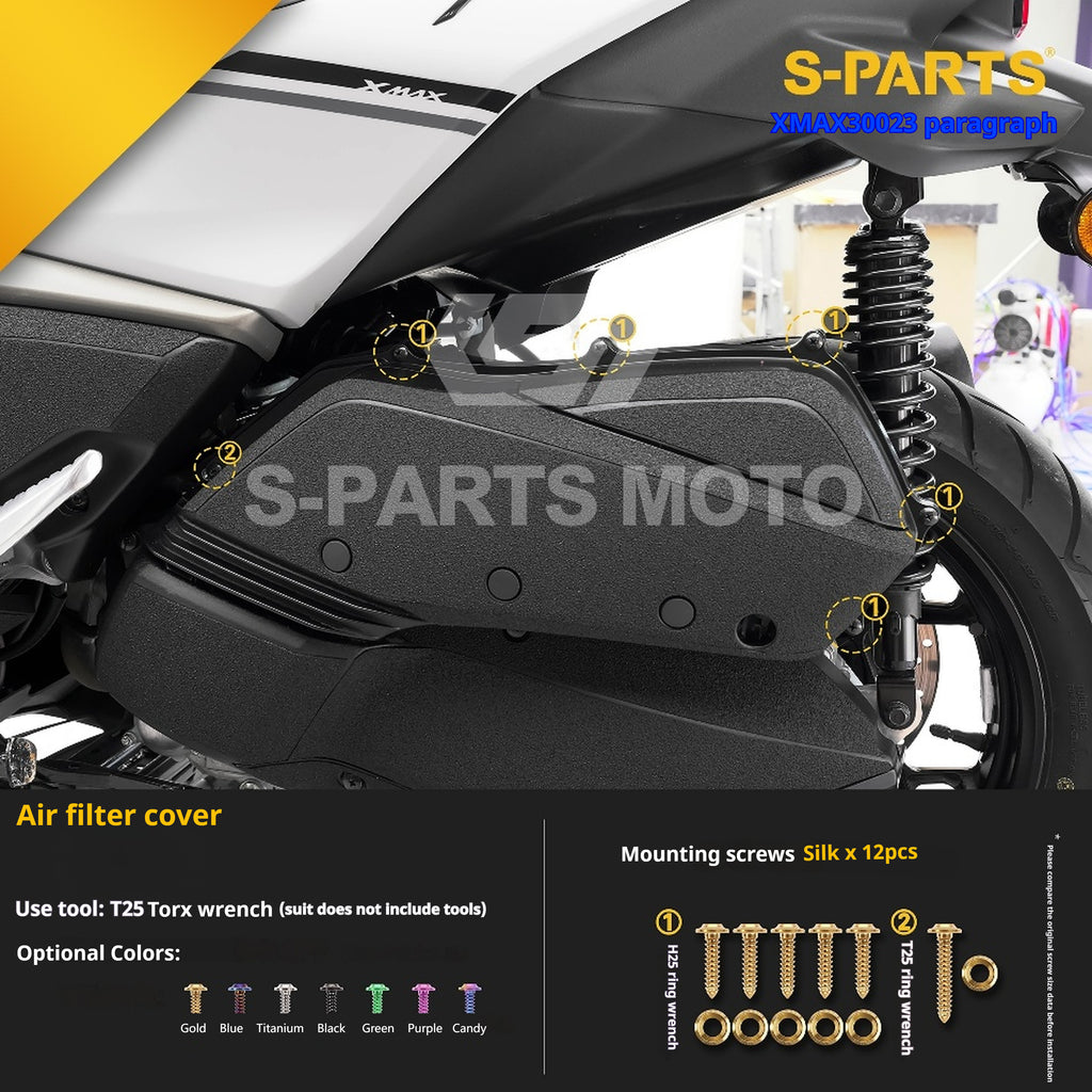 SPARTS Titanium Bolt Set for 2023 XMAX300 | Yamaha Motorcycle Titanium Bolt Upgrade