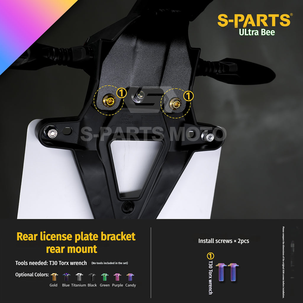 SPARTS Titanium Bolt Kit for Ultra Bee | Full Motorcycle Upgrade Set--candy