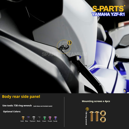 SPARTS TC4 Titanium Bolt Kit for Yamaha YZF-R1 | Motorcycle Titanium Bolt Upgrade