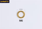 S-PARTS M3 / M4 / M5 / M6 TC4 Titanium Flat Washers for E-Bikes, Motorcycles & Bicycles