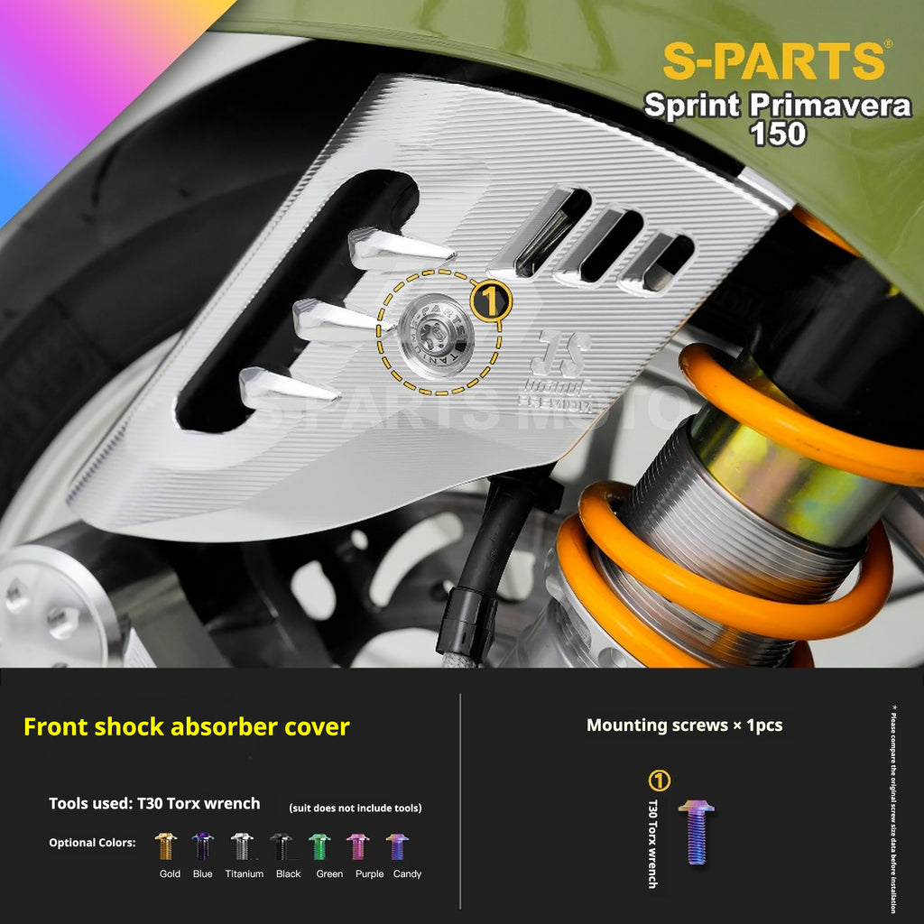 SPARTS Titanium Screw Set for Vespa Sprint/Primavera 150 – Custom Candy Color & CNC Titanium Upgrade Kit