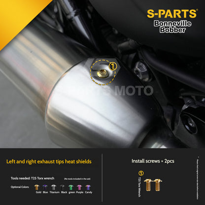 SPARTS Titanium Set Screws for Triumph Bonneville Bobber Motorcycle Modification