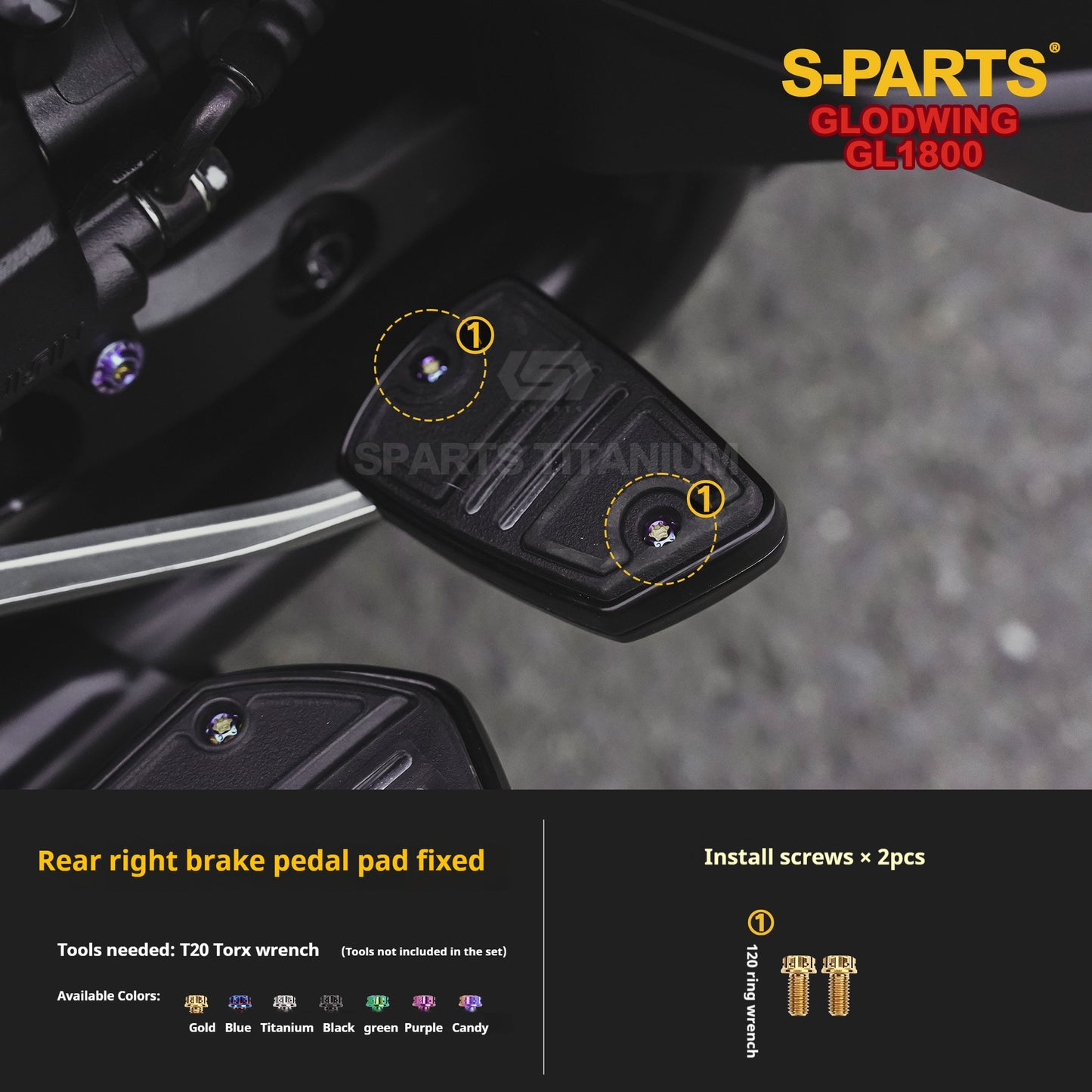 SPARTS Titanium Bolt Kit | Titanium for Honda Gold Wing GL1800 Motorcycle