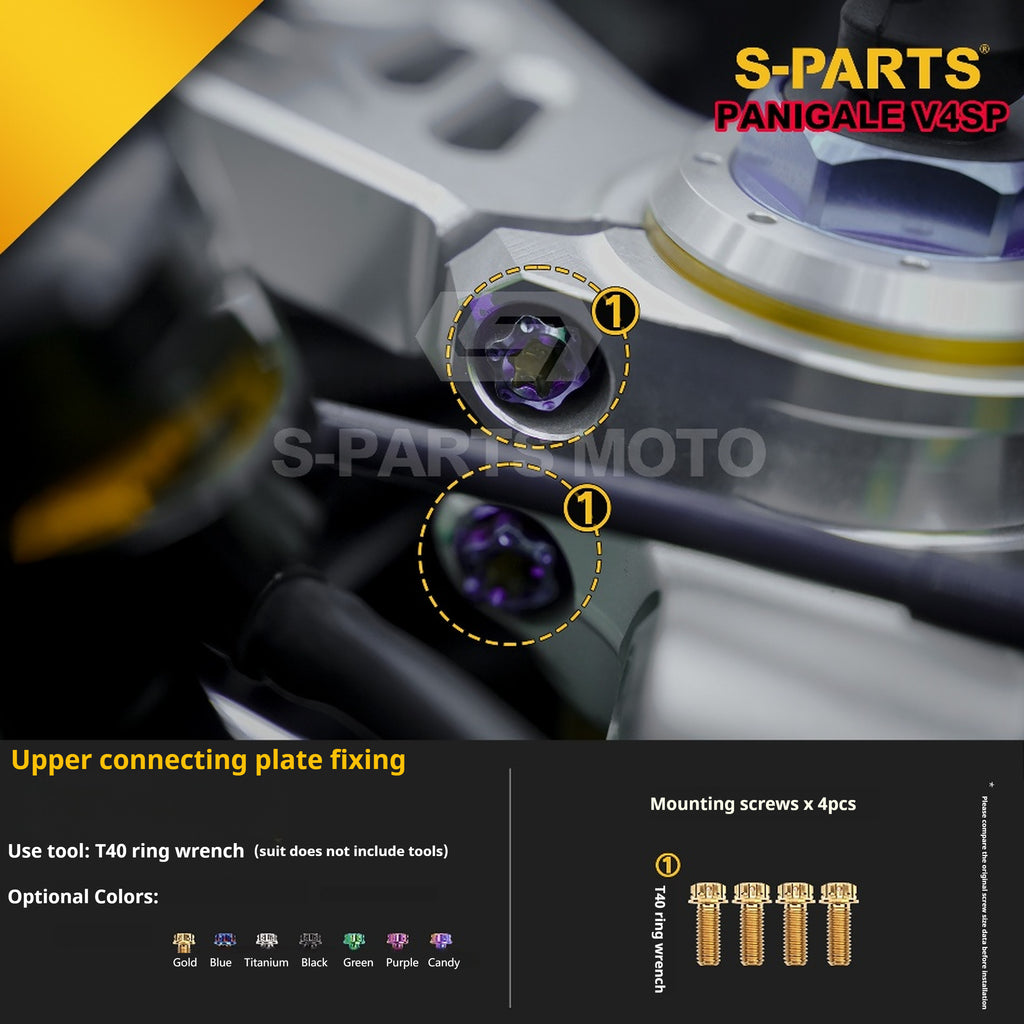 SPARTS TC4 Titanium Bolt Kit for Ducati Panigale V4SP Motorcycle