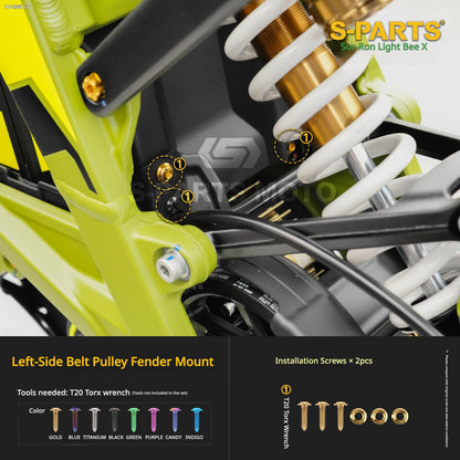 S-PARTS TC4 Titanium Full Bolt Kit for Sur-Ron Light Bee X (2025 Model)