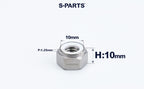SPARTS Hex Nylon Lock Titanium Nuts – Motorcycle & Car Upgrade Fasteners