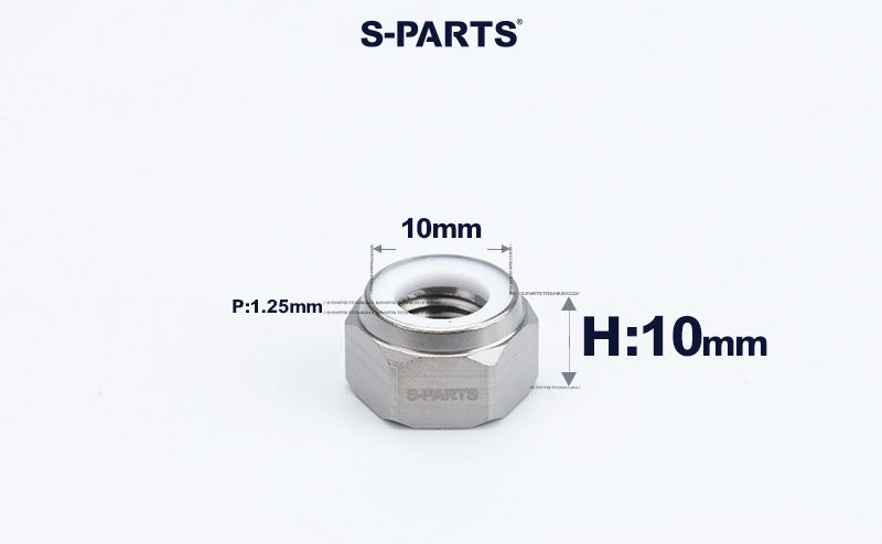 SPARTS Hex Nylon Lock Titanium Nuts – Motorcycle & Car Upgrade Fasteners