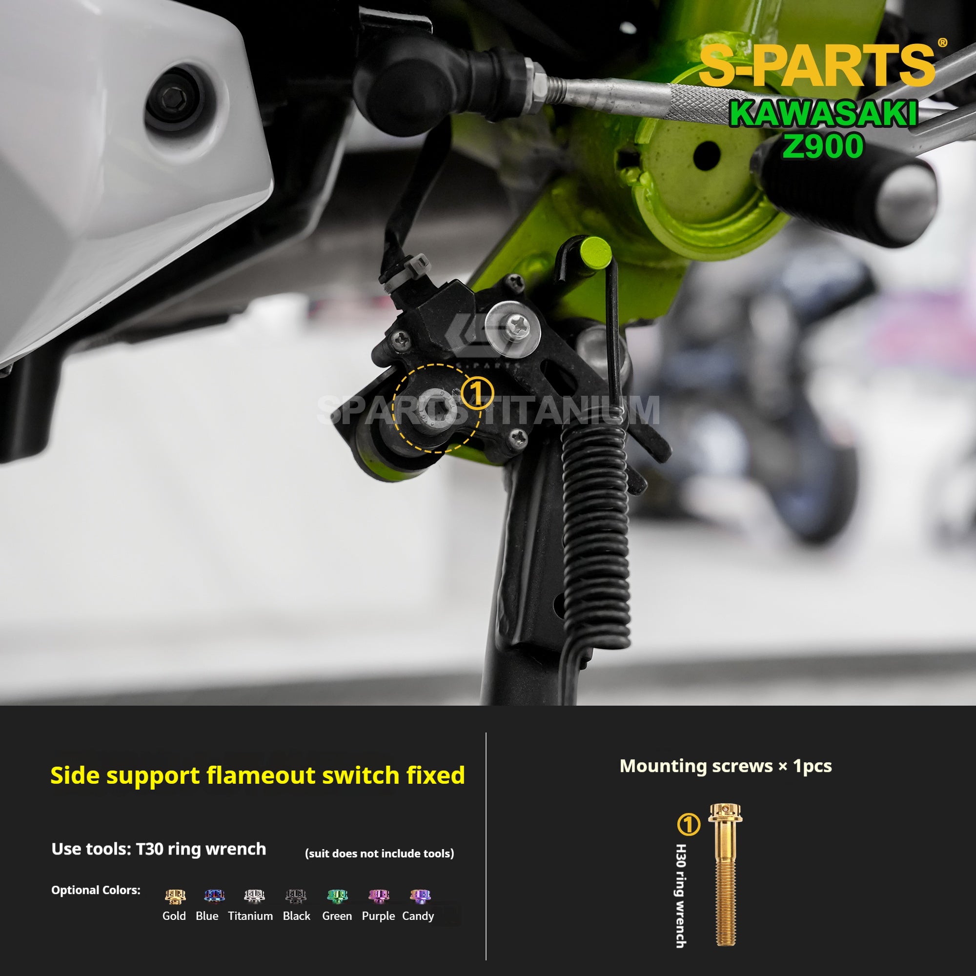 SPARTS Titanium Bolt Kit for Kawasaki Z900 2021 –  CNC Titanium Upgrade Kit - 2/2