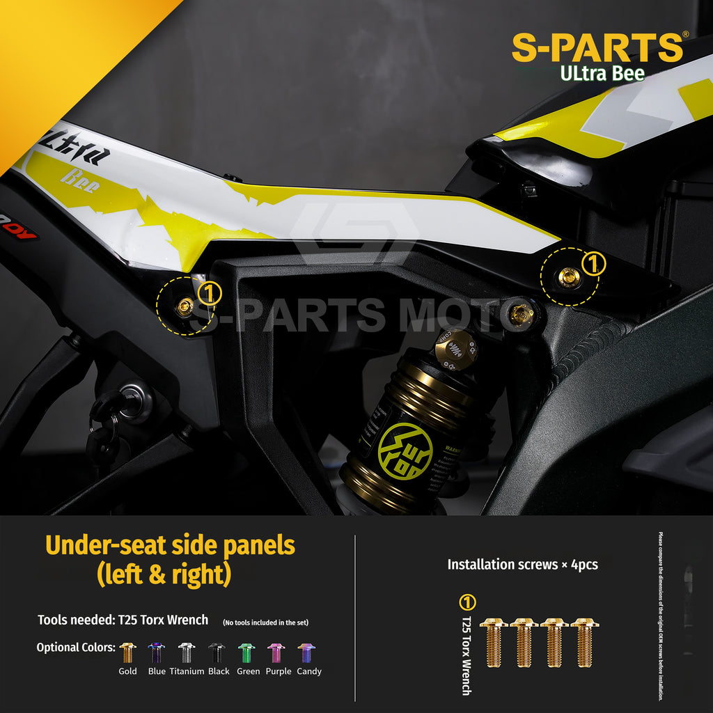 SPARTS Titanium Bolt Kit for Ultra Bee | Full Motorcycle Upgrade Set
