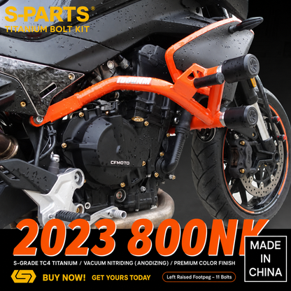 S-PARTS TC4 Titanium Full Motorcycle Bolt Kit for CFMOTO 800NK