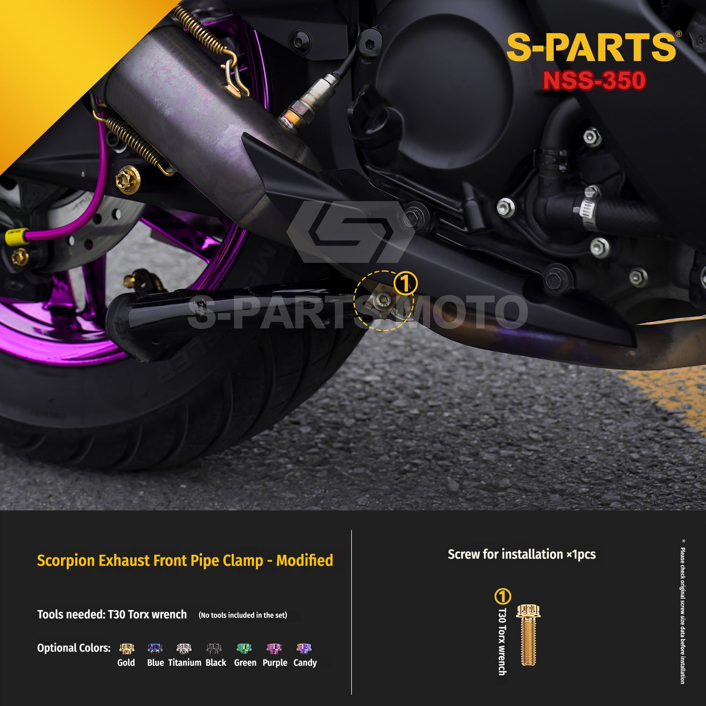 SPARTS Titanium Bolt Kit for Honda Forza NSS350 – Motorcycle Upgrade Fasteners