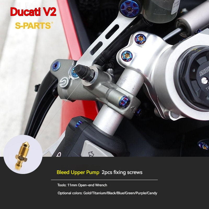 S-PARTS  Compatible with / Suitable for Ducati DUCATI V2 Full Titanium Bolt Kit