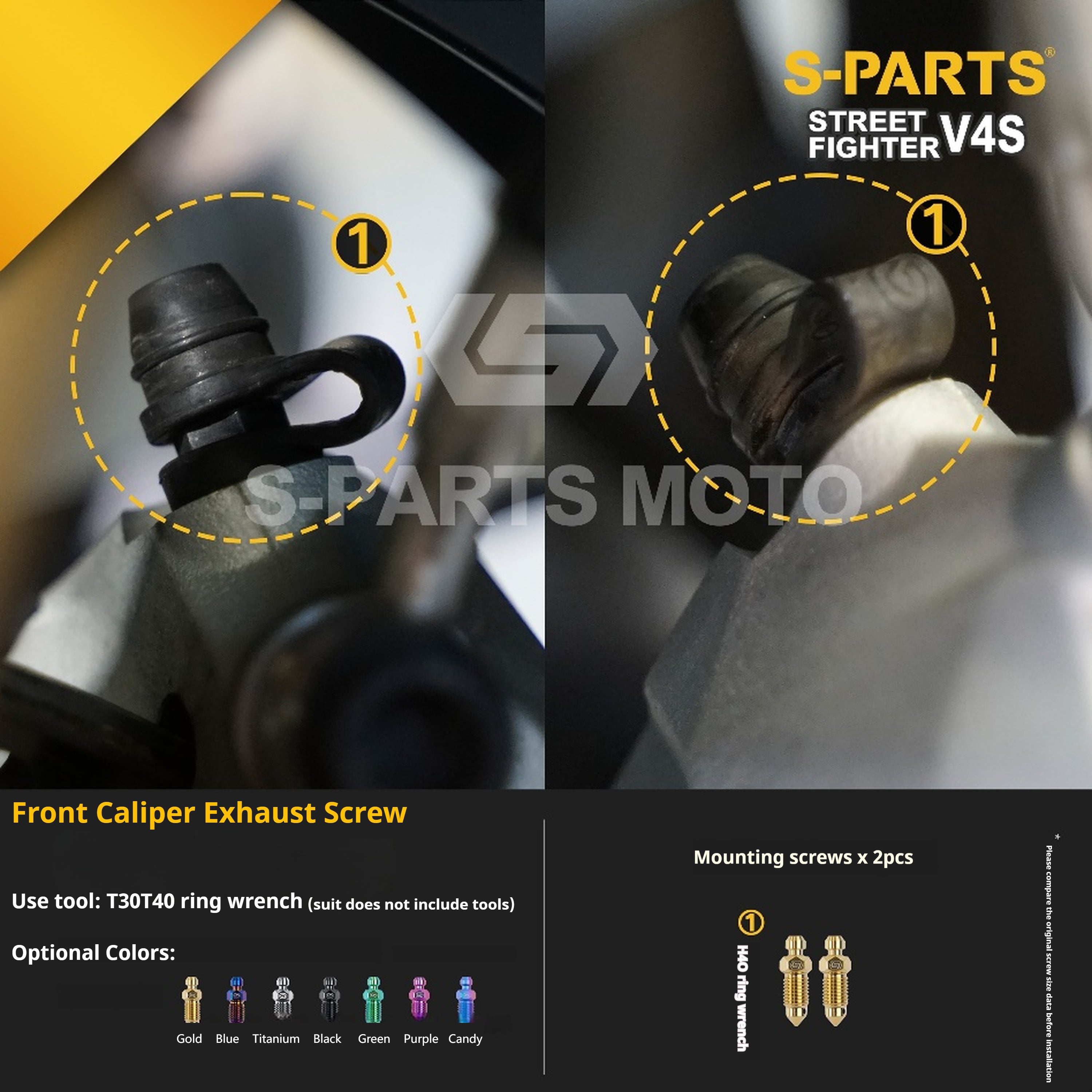 SPARTS Titanium Bolt Kit for Ducati Streetfighter V4S