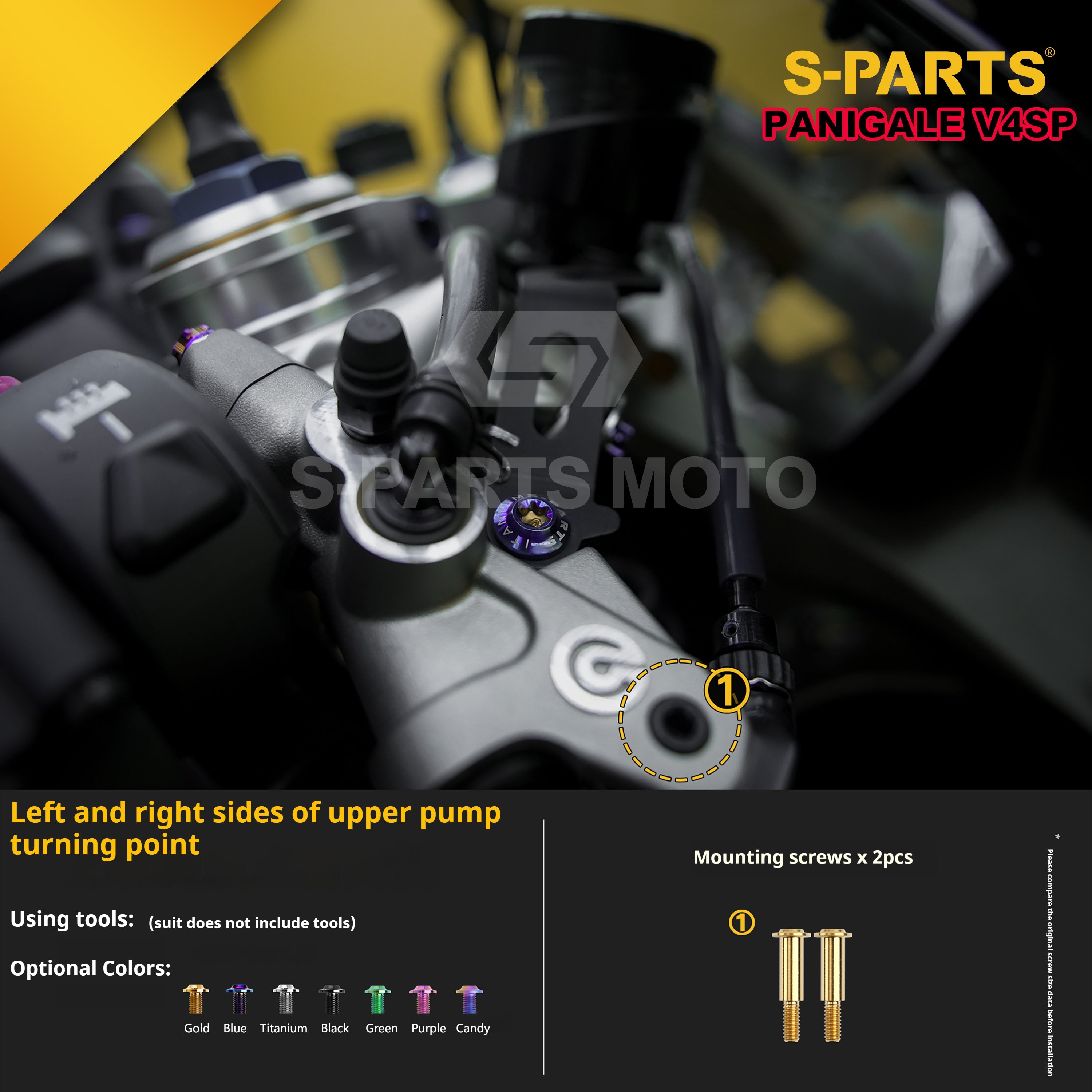 SPARTS TC4 Titanium Bolt Kit for Ducati Panigale V4SP Motorcycle