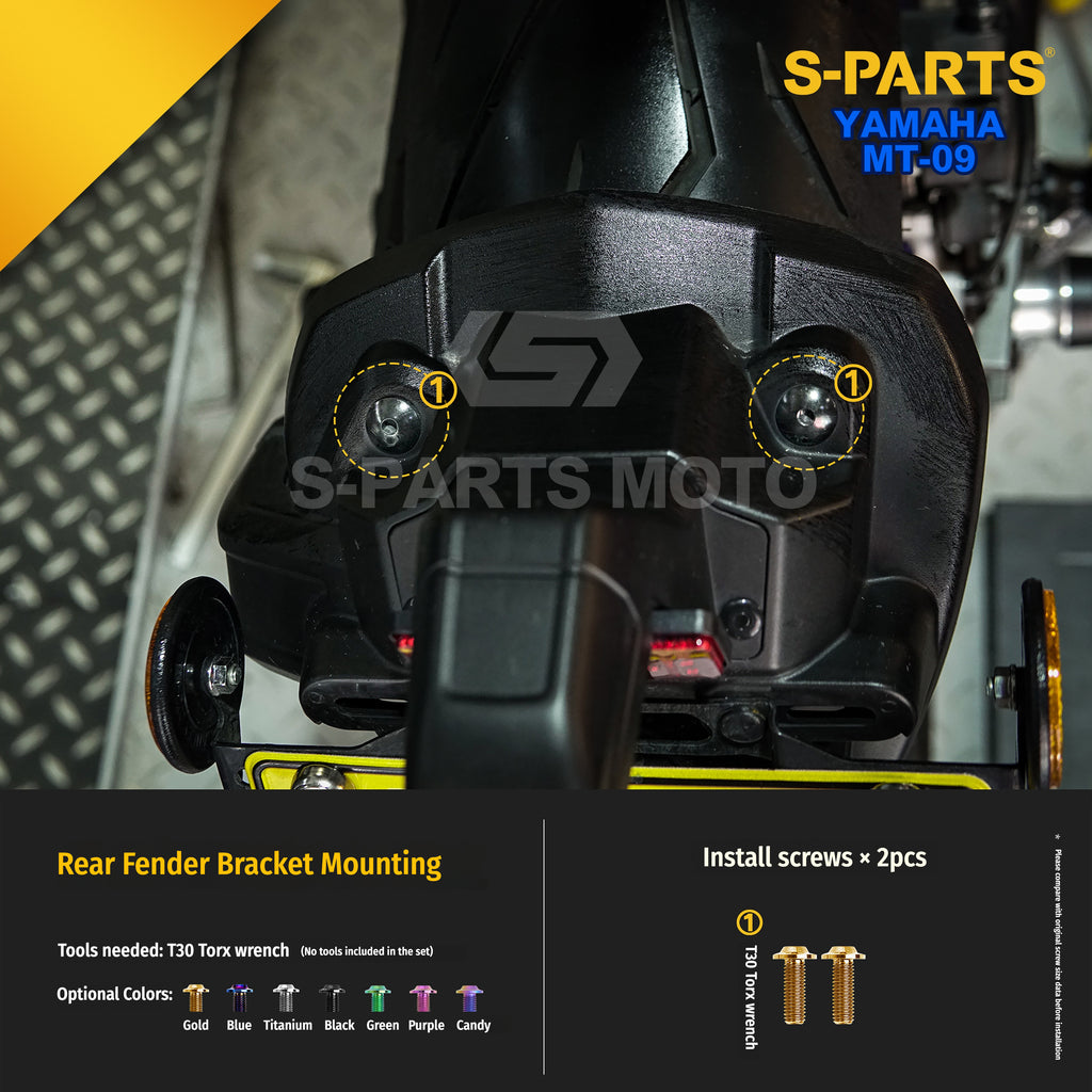 SPARTS Yamaha MT-09 Titanium Bolt Kit | TC4 Grade Motorcycle Fasteners