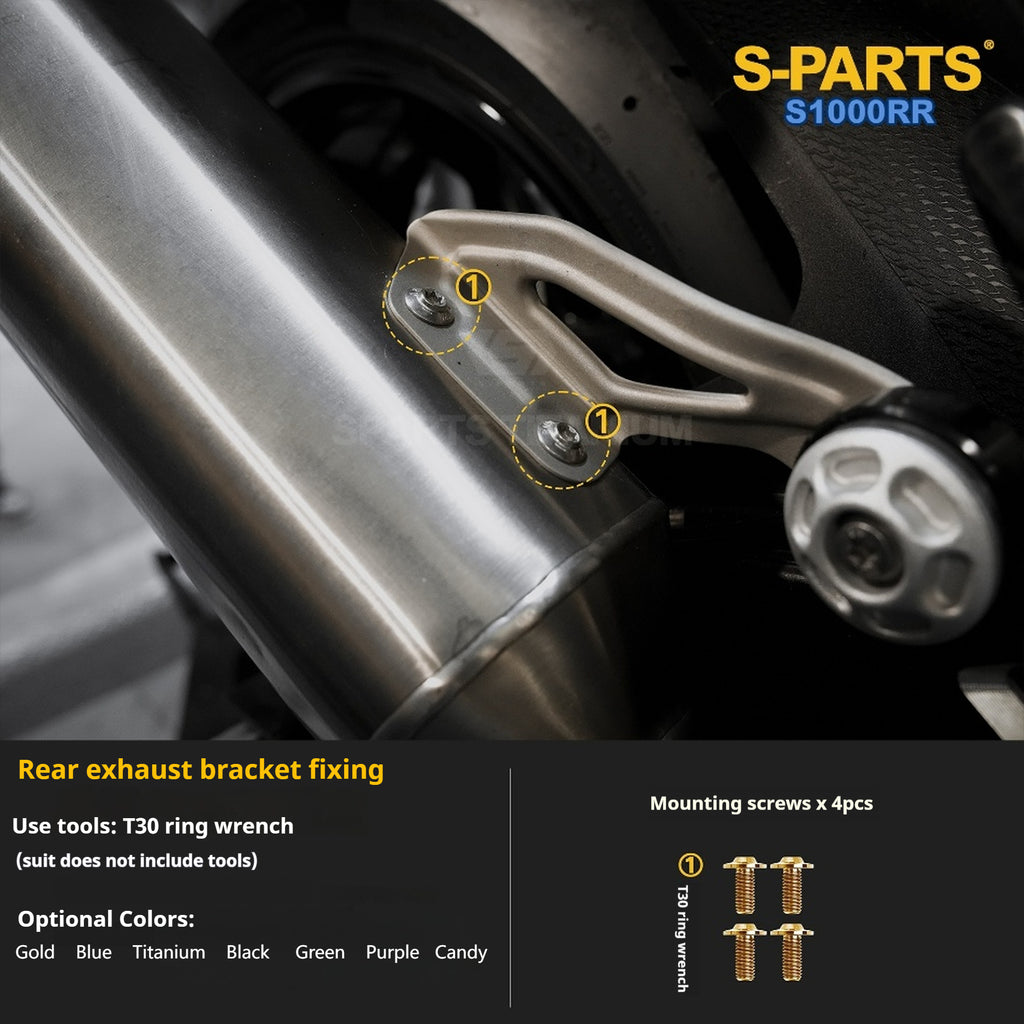 SPARTS TC4 Titanium Bolt Kit Compatible with BMW S1000RR — Full Motorcycle Upgrade Fastener Set