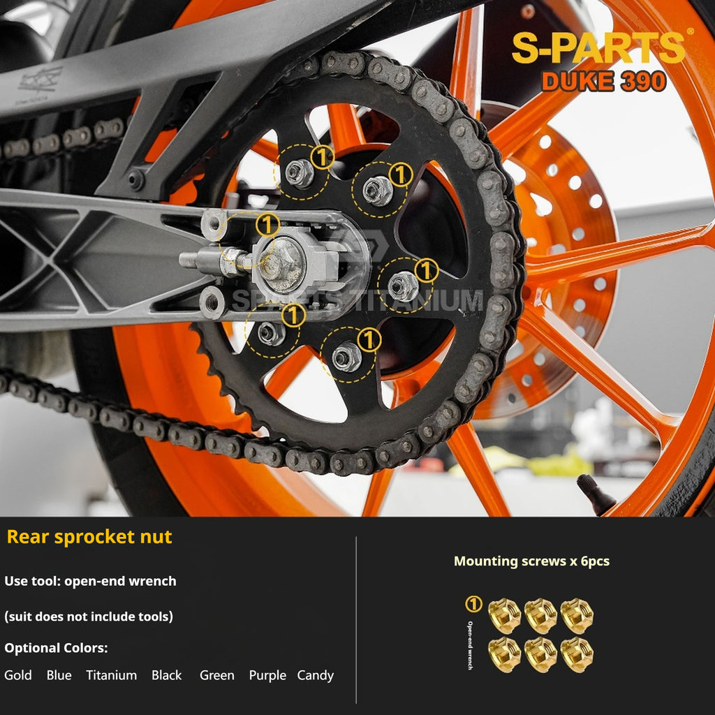 SPARTS Stan KTM DUKE 390 Dedicated · TC4 Titanium Full Motorcycle Bolt Kit