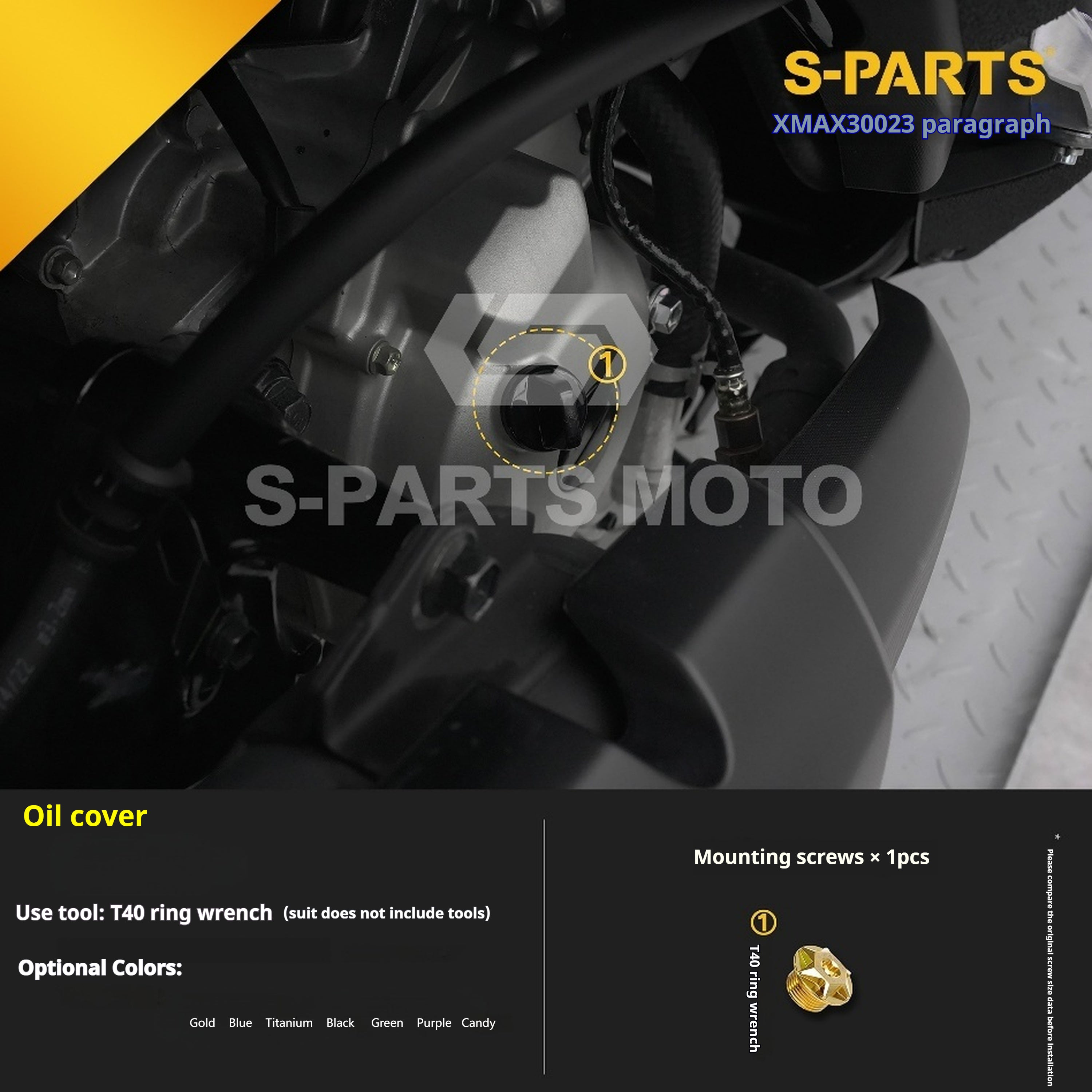 SPARTS Titanium Bolt Set for 2023 XMAX300 – Yamaha Motorcycle Custom Upgrade - 1/2