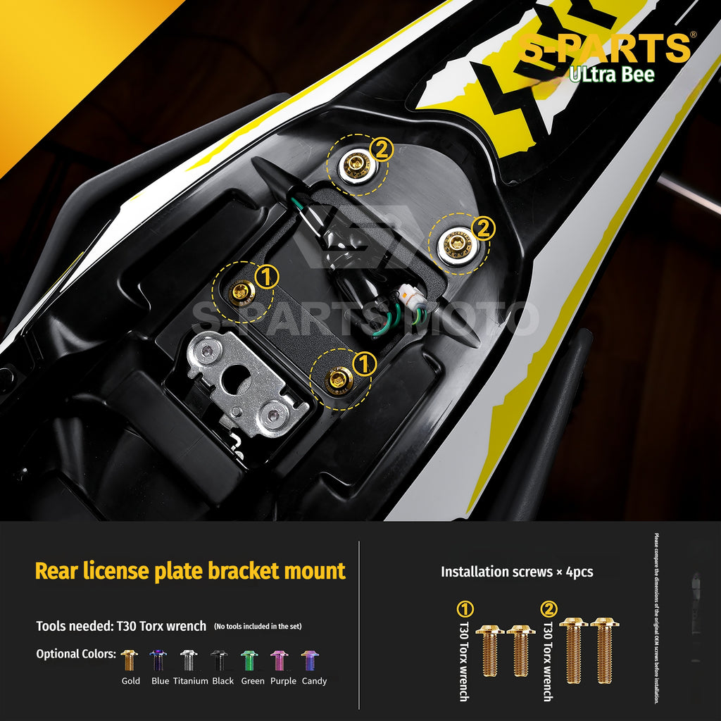SPARTS Titanium Bolt Kit for Ultra Bee | Full Motorcycle Upgrade Set