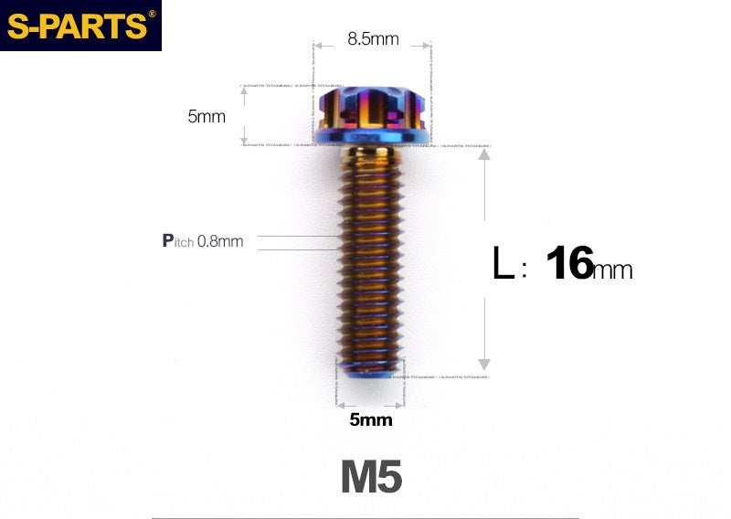 SPARTS M5 Titanium Bolt A3 Series – Motorcycle & E-Bike Upgrade Screws