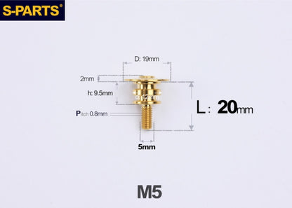 SPARTS M5 Titanium Button Head Shoulder Bolt
