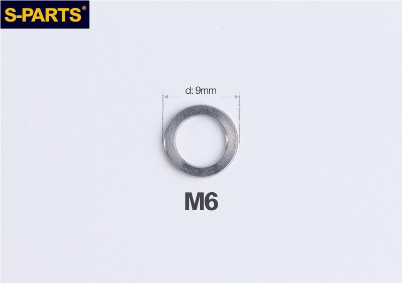 S-PARTS M3 / M4 / M5 / M6 TC4 Titanium Flat Washers for E-Bikes, Motorcycles & Bicycles
