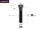 S-PARTS STAN M8 A3 Series Titanium Bolts – Standard Head TC4 Fasteners for Motorcycle & E-Motorcycle