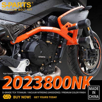 S-PARTS TC4 Titanium Full Motorcycle Bolt Kit for CFMOTO 800NK