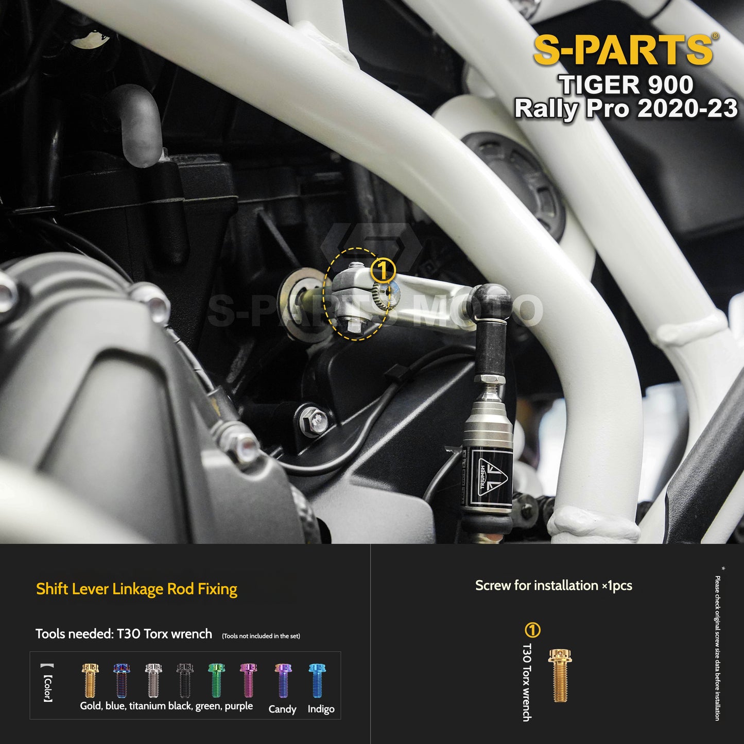 SPARTS Triumph Tiger 900 Rally Pro (2020–2023) Motorcycle Modified Titanium Alloy Bolts