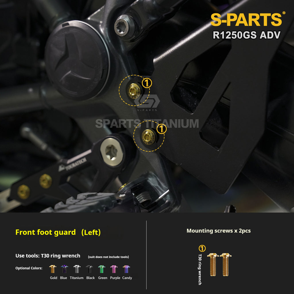 SPARTS Titanium Bolt Kit for BMW R 1250GS ADV – CNC Titanium Upgrade Kit